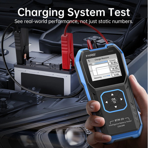 FNIRSI BTM-24 12V/24V Dijital Ak� Test Cihaz� (0-2000 CCA, Mar� ve �arj Testi)