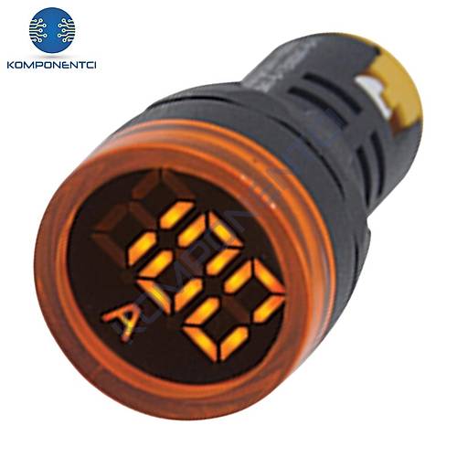 Gwest 22 AS-S 22mm AD-116 Serisi Ak�m Trafolu Sar� Ampermetre 0-100A