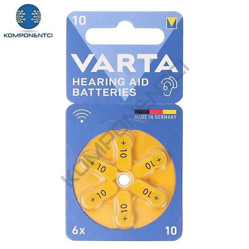 Varta 10 No Kulakl�k ve ��itme Cihazlar� Pili 6'l� Paket