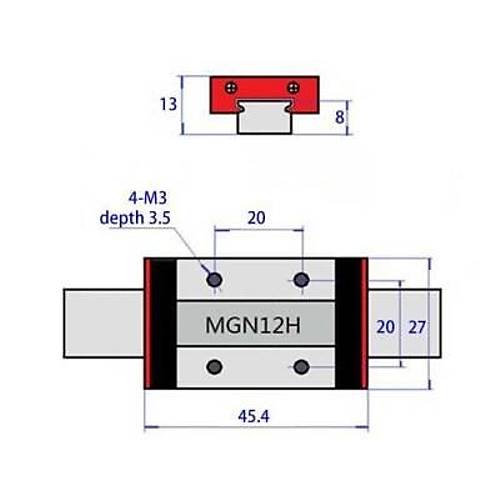 MGN12H Bilyal� Rulman Blok - MGN12H Araba