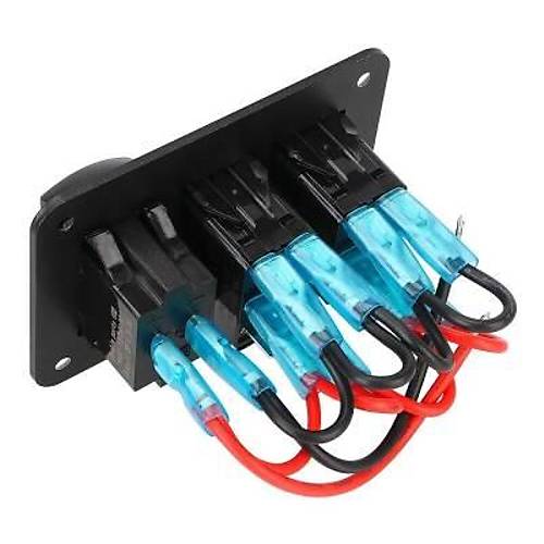 6'l� ON-OFF I��kl� Anahtar Switch Panel 2x5V USB ve Voltaj G�stergeli