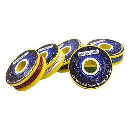 0.22 mm2 Ye�il �ok Damar Montaj Kablosu - 10 Metre