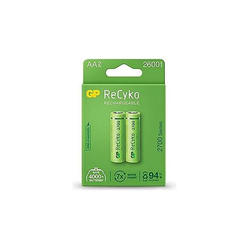 GP Recyko 2700 Seri 2600 mAh �arjl� AA Kalem Pil 2'li