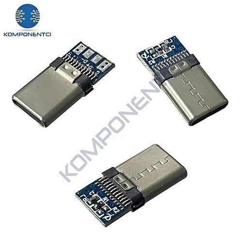 IC-266B-1 Kapakl� Type-C Erkek Soket Type-C Konnekt�r