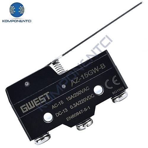 Gwest AZ-15GW-B Uzun Palet Mikro Switch 15A 1NO + 1NC