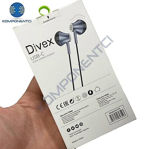 Divex Type-C (USB-C) Stereo Kulaki�i Kulakl�k Siyah DH-276