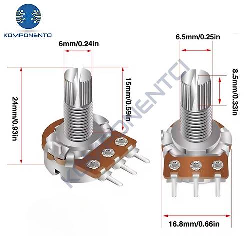 500K Potansiyometre WH148