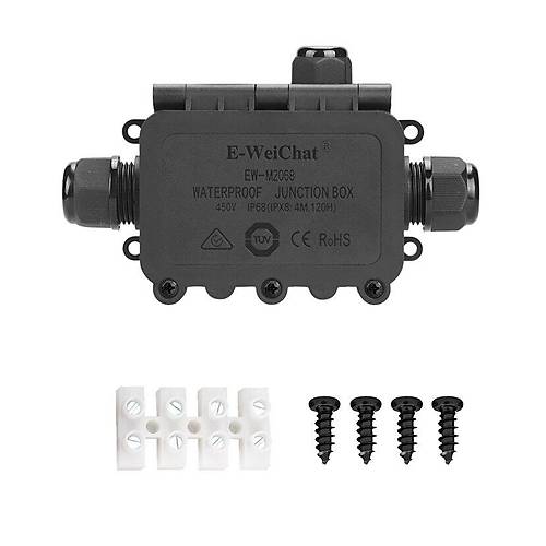 EW-M2068-3T 3-Yollu Su Ge�irmez Kablo Ba�lant� Kutusu