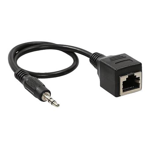 3,5mm Stereo Jack - Di�i RJ45 Ethernet D�n��t�r�c� Kablo - 30cm