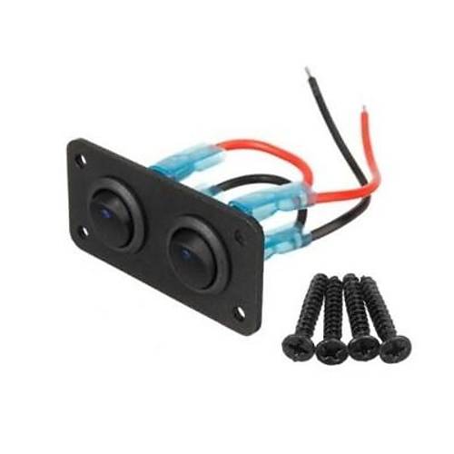 2'li ON-OFF Mavi Nokta I��kl� Anahtar Switch Panel 12V-24V