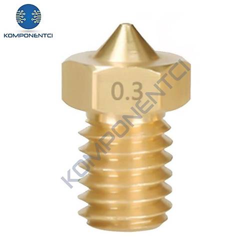 3D Yaz�c�-Printer M6 1.75mm / 0.3mm V5-V6 Pirin� Nozzle