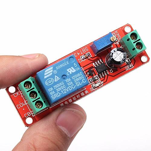 NE555 12V letim Gecikmeli Zaman Ayarl Rle Modl