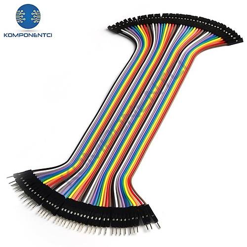 Jumper Kablo Erkek-Dii M2F 20cm 40 Adet