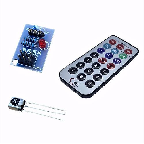 HX1838 IR Kzltesi Uzaktan Kumanda ve Alc Kit Modl