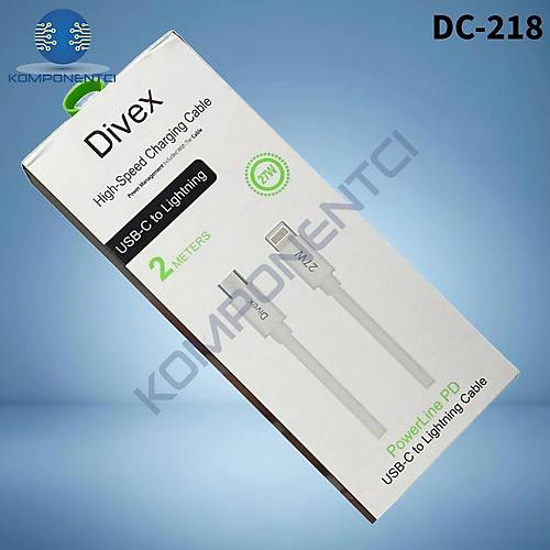 Divex 27W Type-C to Lightning Y�ksek H�zl� �arj Kablosu 2m DC-218