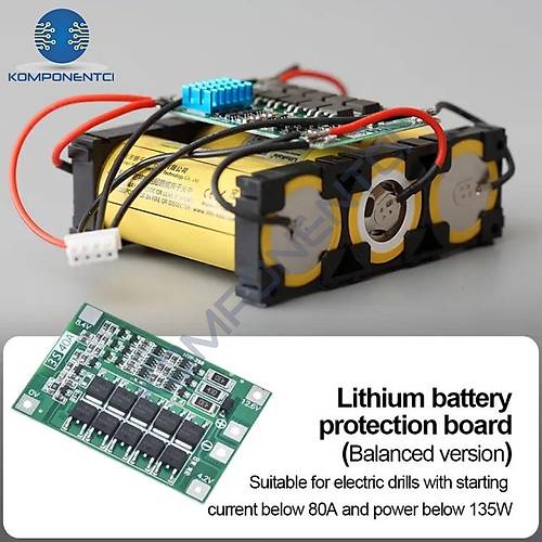 3S 40A BMS 12.6V 18650 Balansl Pil arj Koruma Modl