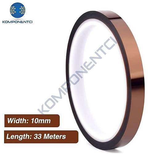 Kapton Bant 10mmx33m Y�ksek Is�ya Dayan�kl� Yanmaz Bant