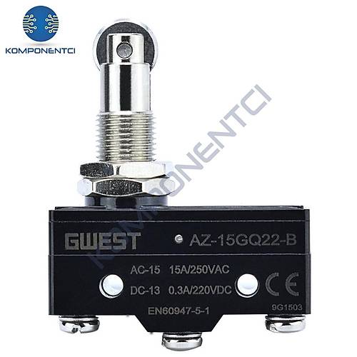 Gwest AZ-15GQ22-B Dikey Metal Makaral� Mikro Switch 15A 1NO + 1NC