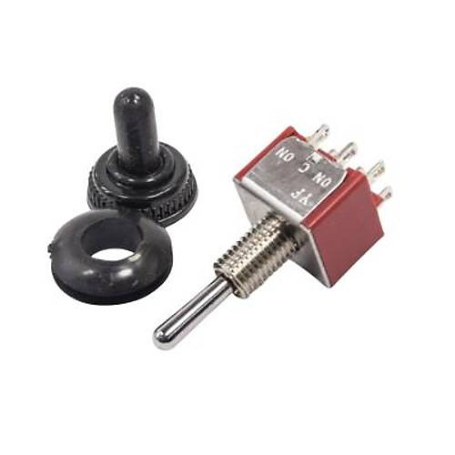 ON-OFF-ON 6-Pin Su Geçirmez Toggle Switch | Komponentci