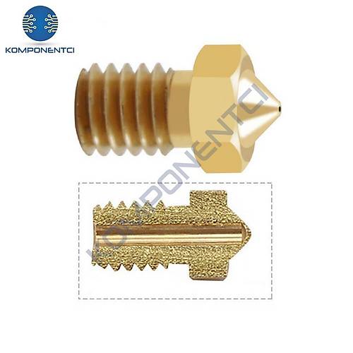 3D Yaz�c�-Printer M6 1.75mm / 0.6mm V5-V6 Pirin� Nozzle