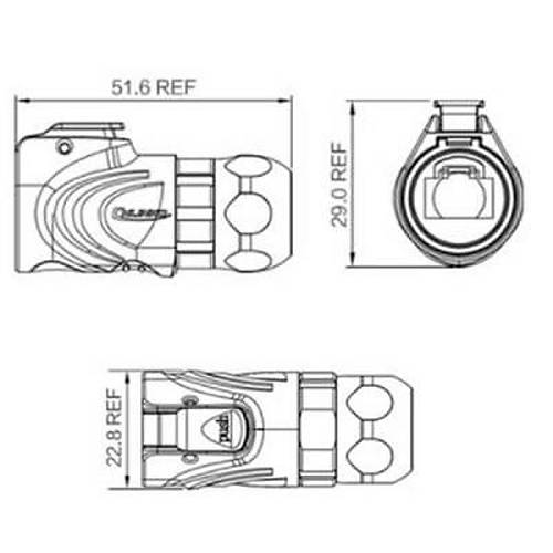 LP-16-C/RJ45/015/PE-43-001 Su Ge�irmez Ethernet Konnekt�r� - Erkek
