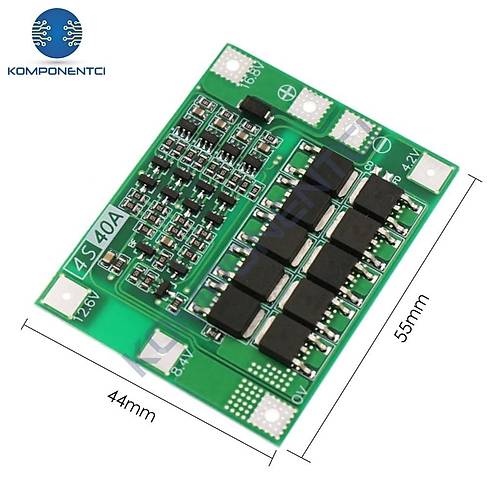 4S 40A BMS 18650 Pil Koruma Devresi Standart Versiyon