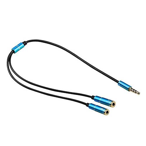 Stereo 3.5mm Kulaklk Ve Mikrofon oklayc Y Splitter Kablo