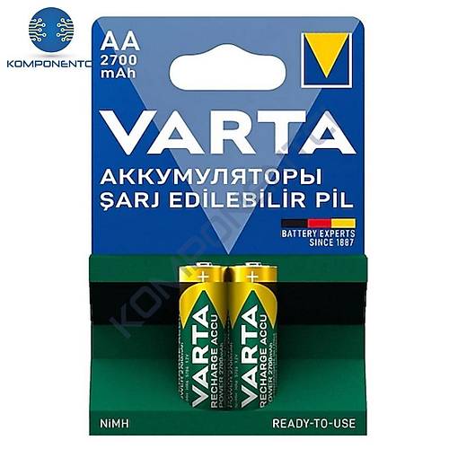 Varta 2700mAh AA �arj Edilebilir Pil 2'li Paket
