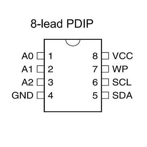 AT24C04 DIP-8 EEPROM Entegresi