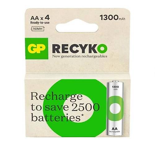 GP Recyko 1300 mAh 4'l� �arjl� AA Kalem Pil