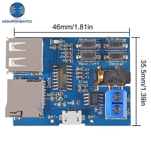 Amplifikat�r Devresi Mono 3W / MP3 �alar Devresi