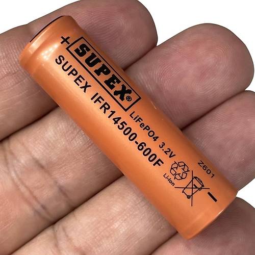 Supex IFR14500 3.2V 600mAh Li-ion �arjl� Pil (Ba�s�z)