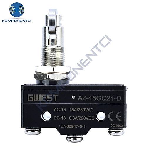Gwest AZ-15GQ21-B Yan Dik Metal Makaral� Mikro Switch 15A 1NO + 1NC