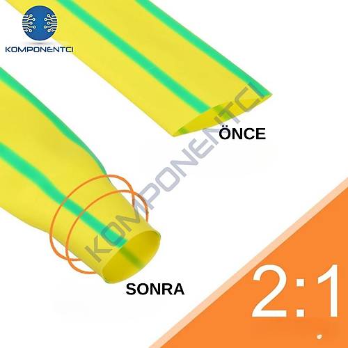 Gwest Woer Is� �le Daralan Makaron Sar�-Ye�il 13mm 100 Metre