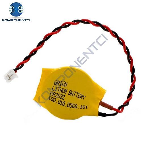 Orion CR2032 3V Plc Lityum Batarya Terminal + Kablo Bios Cmos Pili