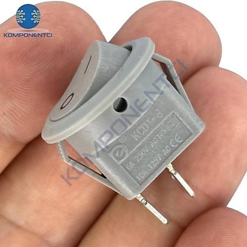 IC-133B Gri Yuvarlak Anahtar Iksz On-Off 2P