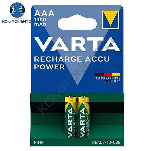 Varta 1000mAh AAA �arjl� �nce Pil  2'li Paket