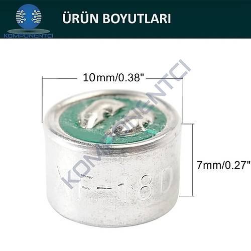 IC-229 Mikrofon Kaps�l� 10x7mm 1 Adet