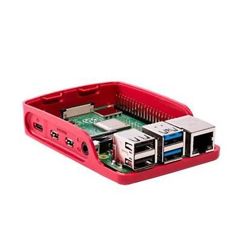 Raspberry Pi 4 Orijinal Muhafaza Kutusu - Beyaz K�rm�z�