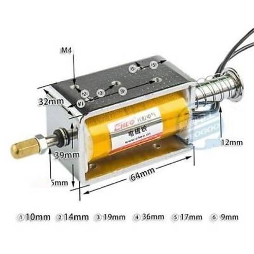 Selenoid Bobin 12V 2kg �tme Motoru 34mm