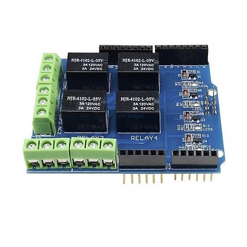Arduino DC 3.3V 5V 4 Kanall� R�le Shield