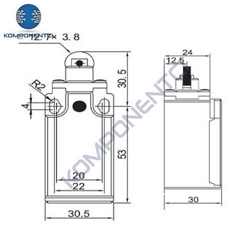 Gwest GLS-103 Dikey Metal Makaral� Limit Switch 1NO + 1NC