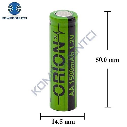 Orion 1.2V Ni-Mh AA 1500mAh arj Edilebilir Kalem Pil