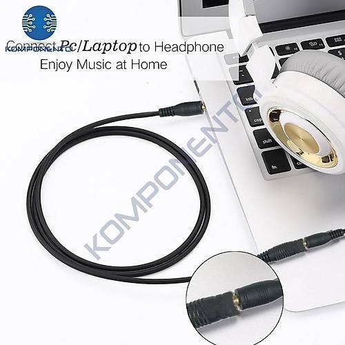 3.5mm Stereo Aux Audio Erkek - Dii (Male to Female) Kablo 5m