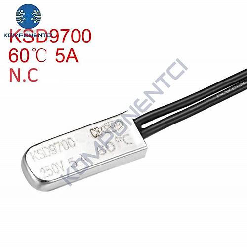 IC-270 Termostat Kablolu Tip Normalde Kapal KSD9700 NC 5A 60C
