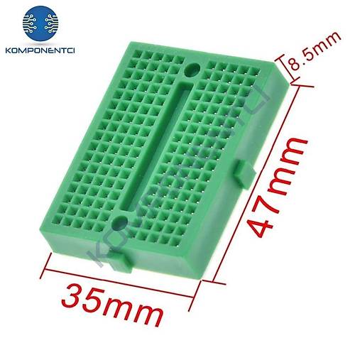Mini Breadboard Yapkanl 170 Pin Yeil