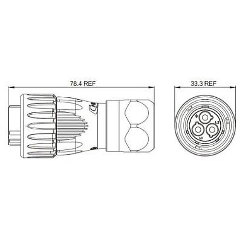 DH-24-C04PE-03-001 4-Pin Su Ge�irmez Konnekt�r - Erkek