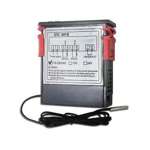 STC-3018 12V Dijital S�cakl�k Kontrol Cihaz� - Kulu�ka Uyumlu
