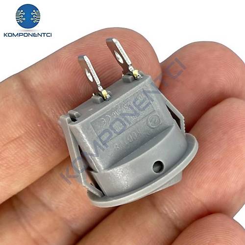 IC-133B Gri Yuvarlak Anahtar Iksz On-Off 2P