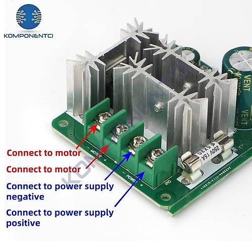 15A 6-90V PWM DC Motor S�r�c� Motor H�z Kontrol Mod�l�